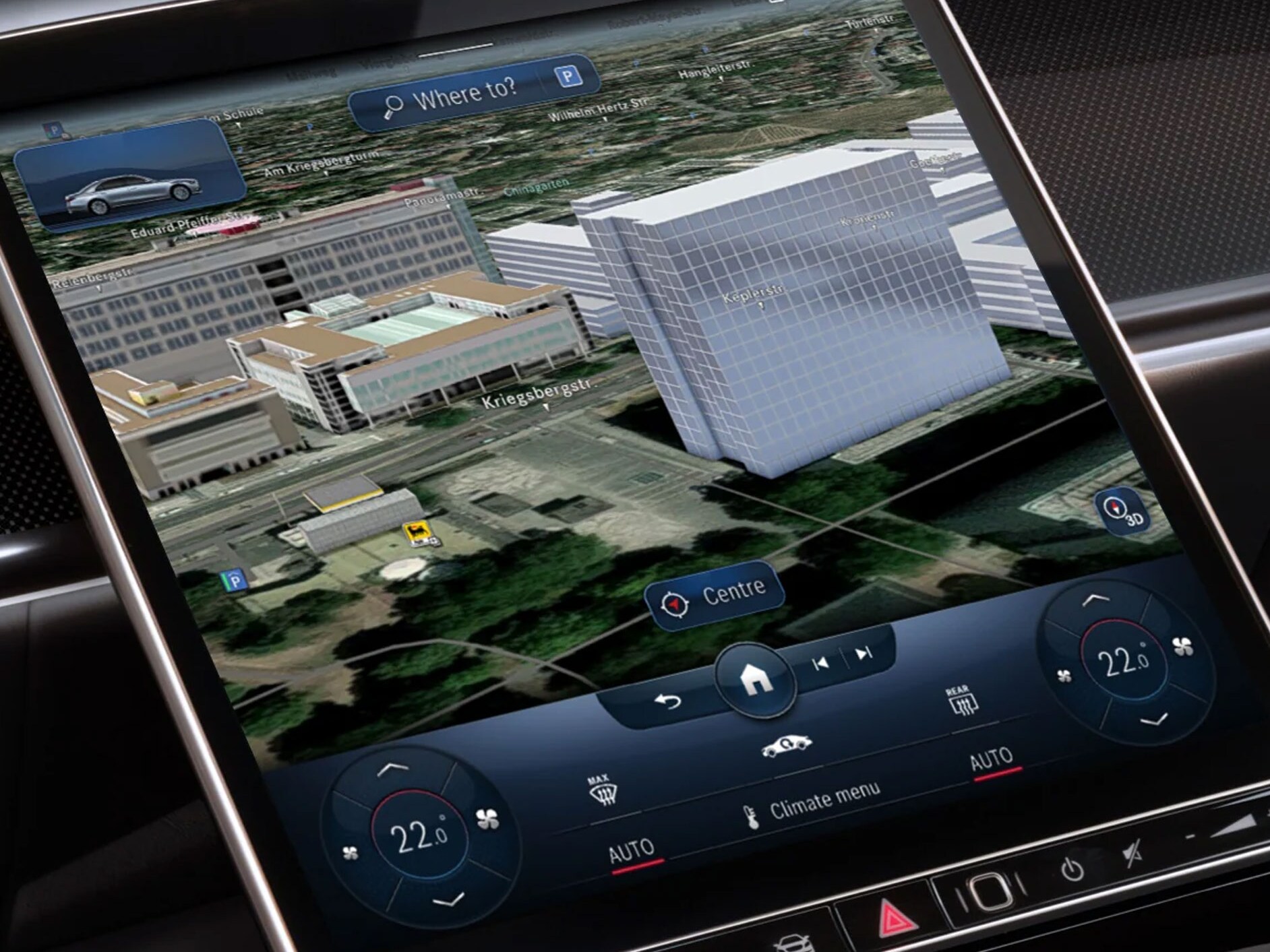 O imagine exemplificativă a funcției Imagini din satelit.