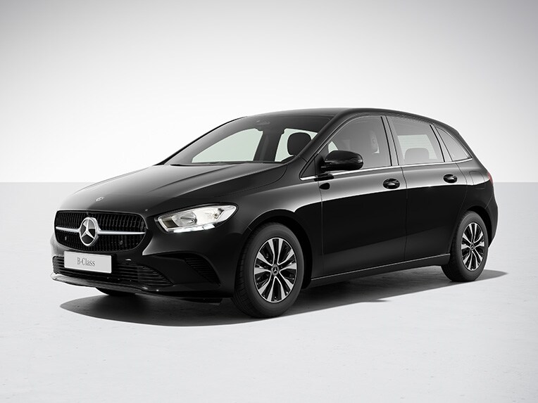 Modelul Clasa B de la Mercedes-Benz cu echipare standard la exterior.