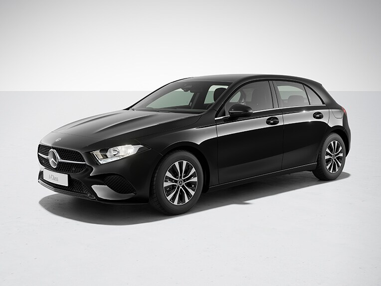Exteriorul modelului Clasa A Limuzină compactă de la Mercedes-Benz cu echipare standard.
