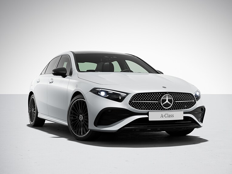 Exteriorul modelului Clasa A Limuzină de la Mercedes-Benz cu pachet Night.