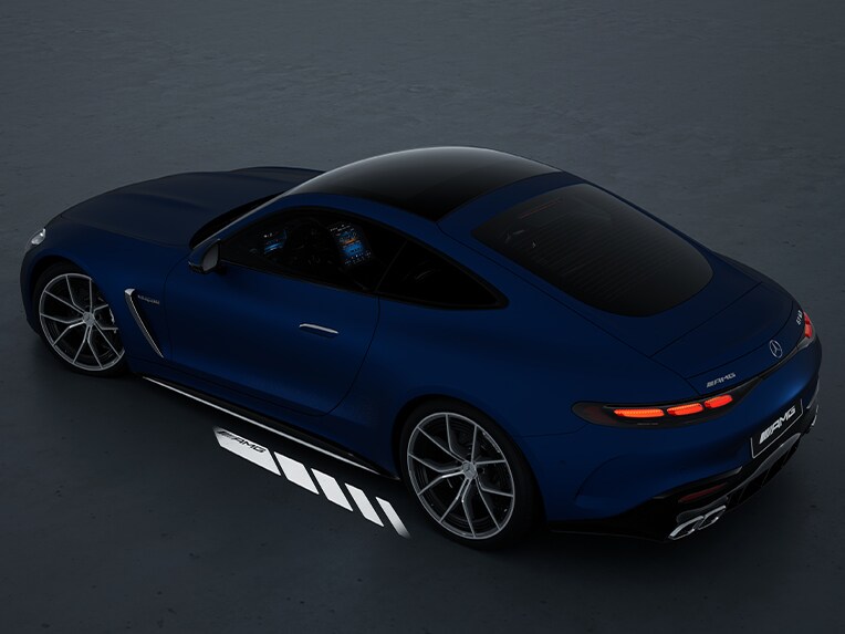 Proiecția logo AMG pentru noul Mercedes-AMG GT Coupé.