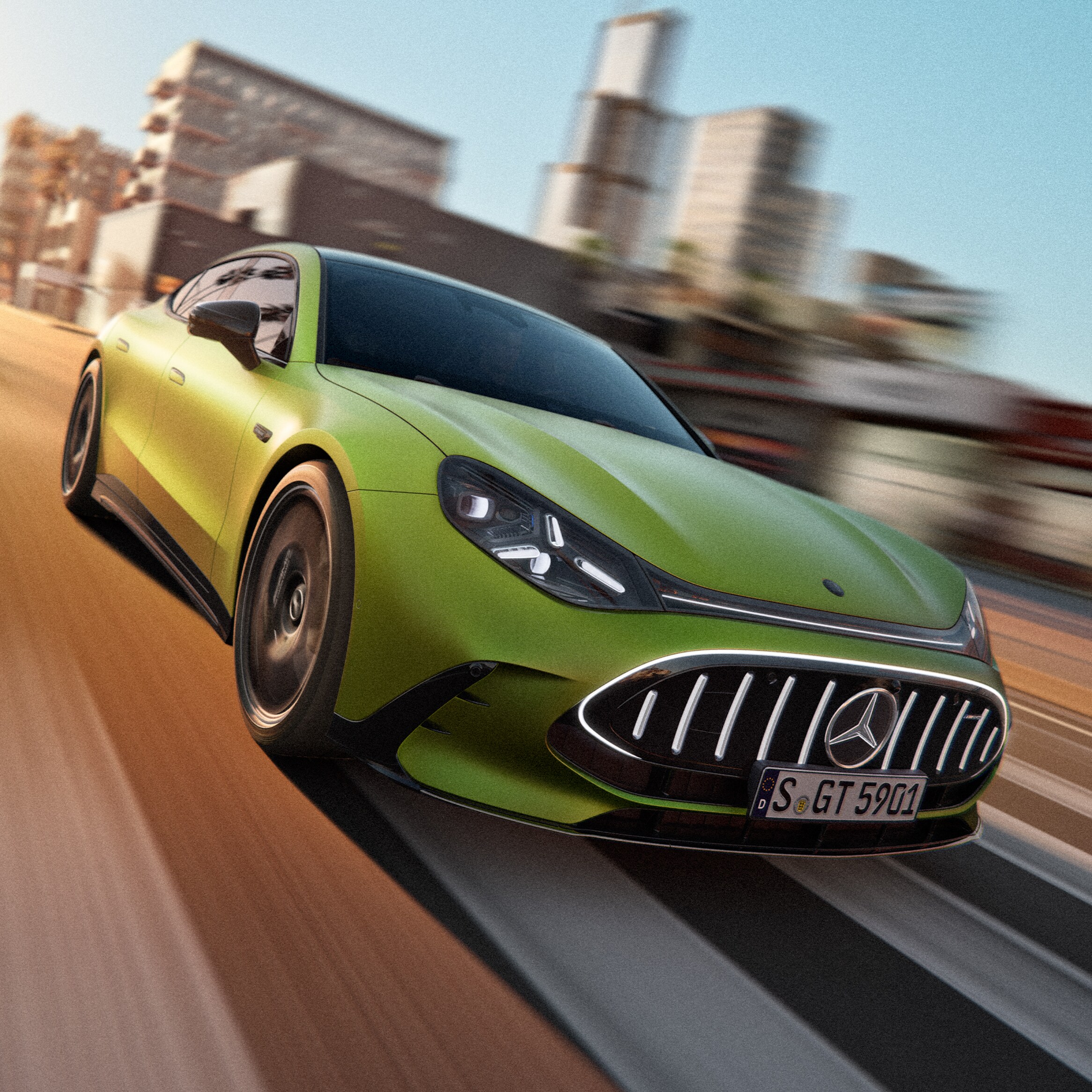 Exteriorul noului GT Coupé cu 4 uși de la Mercedes-AMG.