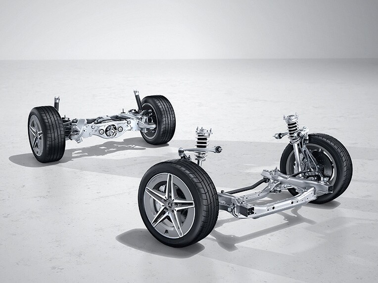 Trenul de rulare al modelului Mercedes-Benz clasa C model T.