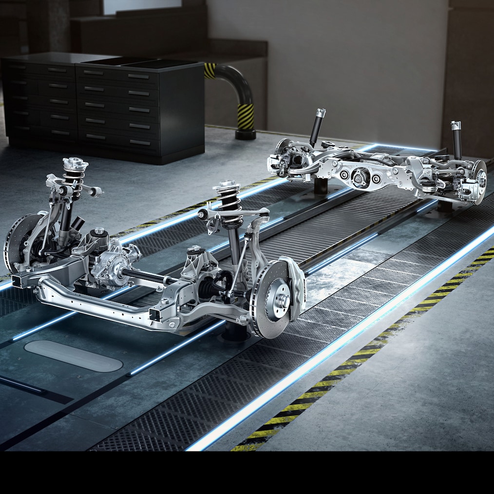 Șasiul modelului Mercedes-AMG C 43.