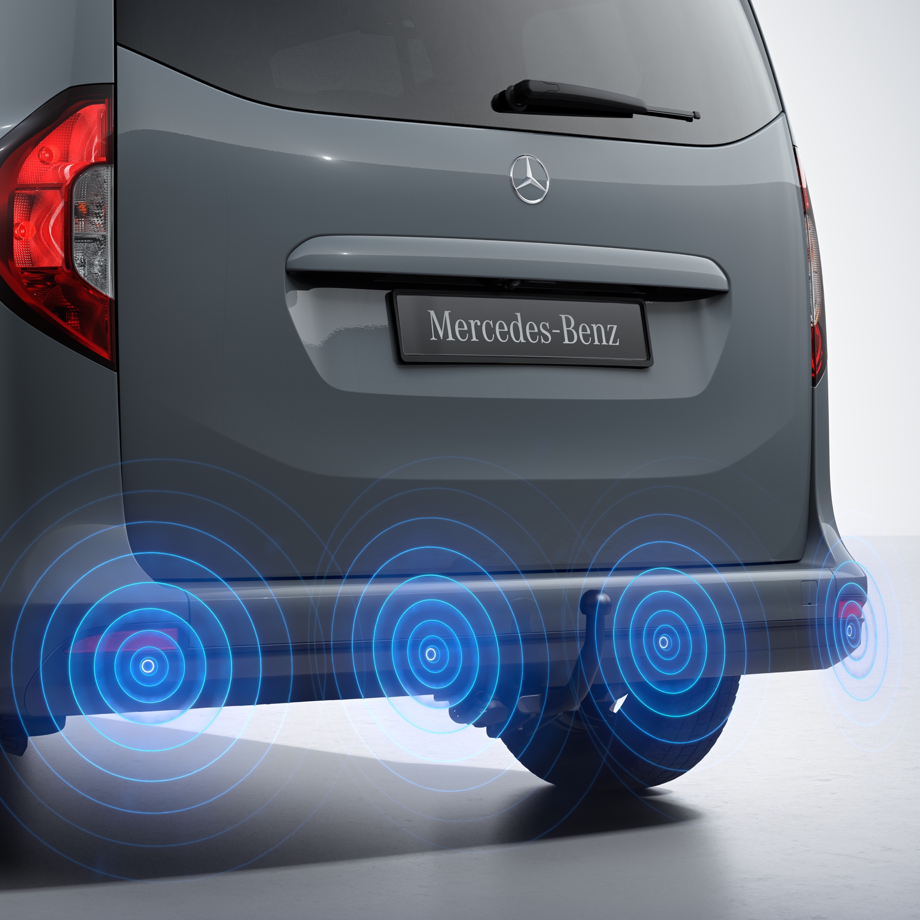 Sisteme de asistență la rulare | Clasa T | Modele Mercedes-Benz Vans Reprezentare schematică a sistemelor de asistență la rulare pe baza modelului Clasa T.