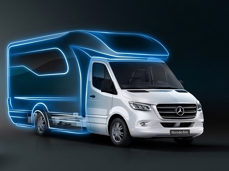 Mercedes-Benz Sprinter Camper cu tracțiune integrală, îmbunătățită