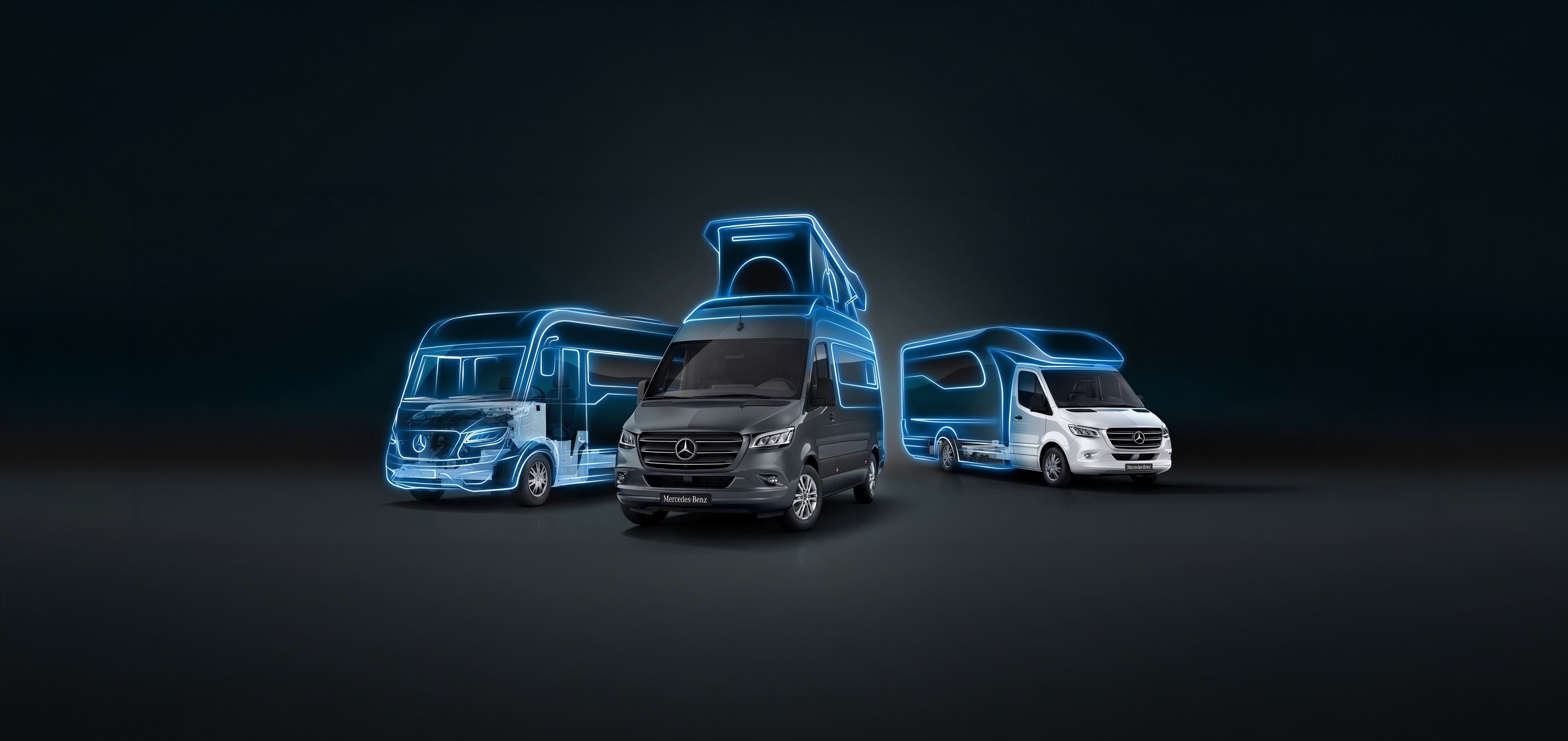 Sprinter Camper 4x4 | Autorulote Sprinter | Mercedes-Benz Mercedes-Benz Sprinter Camper cu tracțiune integrală, îmbunătățită
