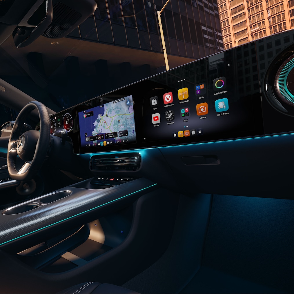 MBUX Superscreen din modelul Mercedes-Benz CLA C178.