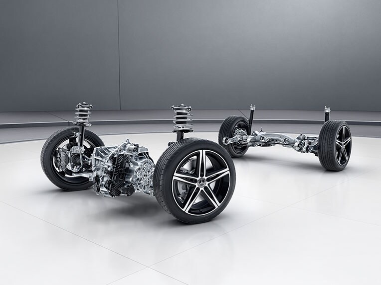 Trenul de rulare AMG RIDE CONTROL al modelului CLA de la Mercedes-AMG.