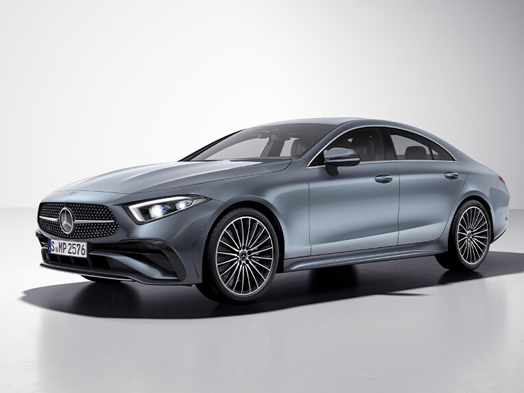 Exteriorul modelului CLS de la Mercedes-Benz cu linia de echipare AMG Line.