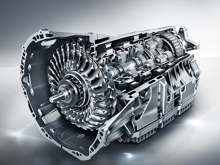 Cutia de viteze automată 9G-TRONIC a modelului Mercedes-Benz Clasa E Cabriolet.