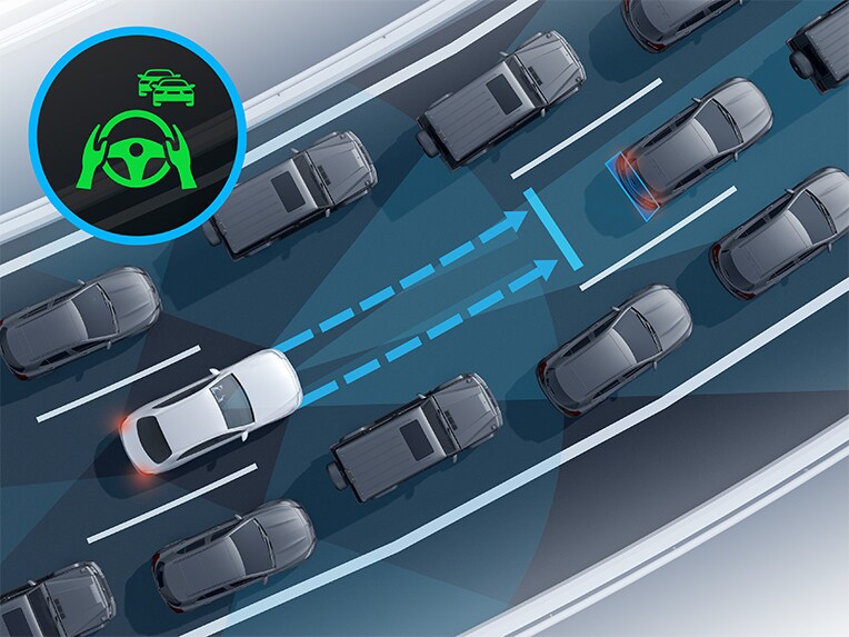 Asistentul activ Stop-and-Go al noului model Clasa E model T de la Mercedes-Benz.
