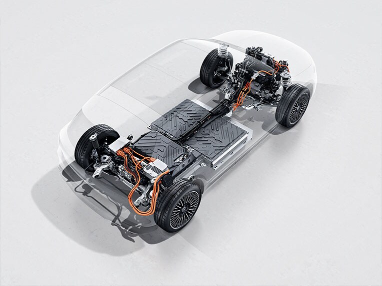 Tracțiunea integrală 4MATIC în noul model EQA de la Mercedes-Benz.