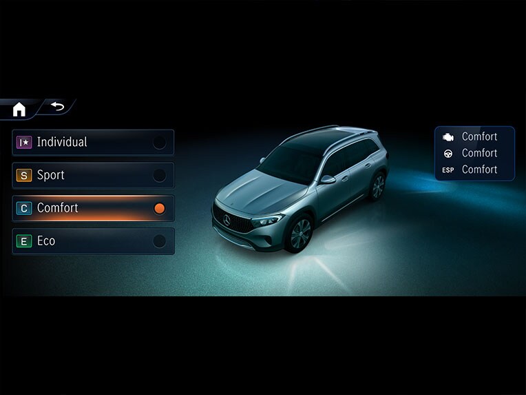 DYNAMIC SELECT în noul EQB de la Mercedes-Benz.