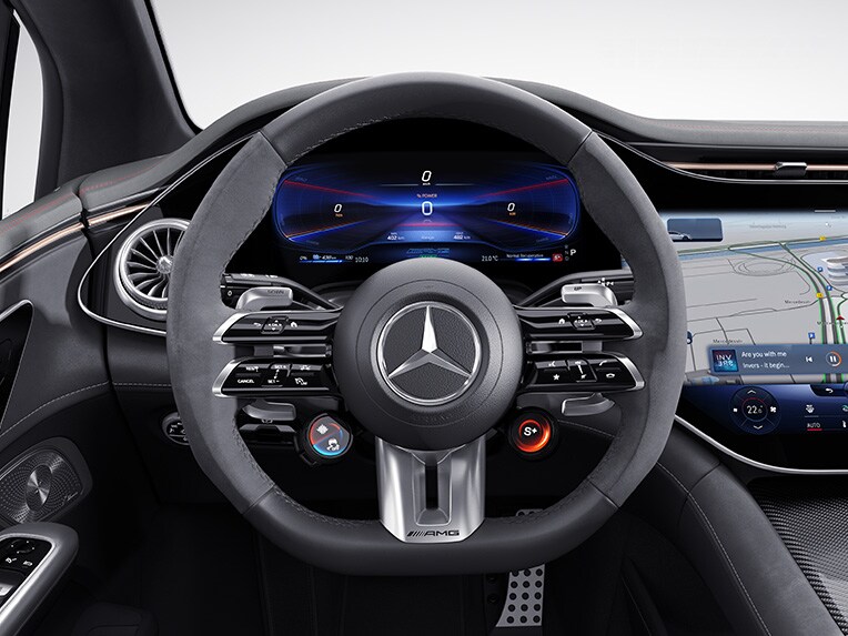 Volanul AMG Performance din piele Nappa / microfibră MICROCUT.