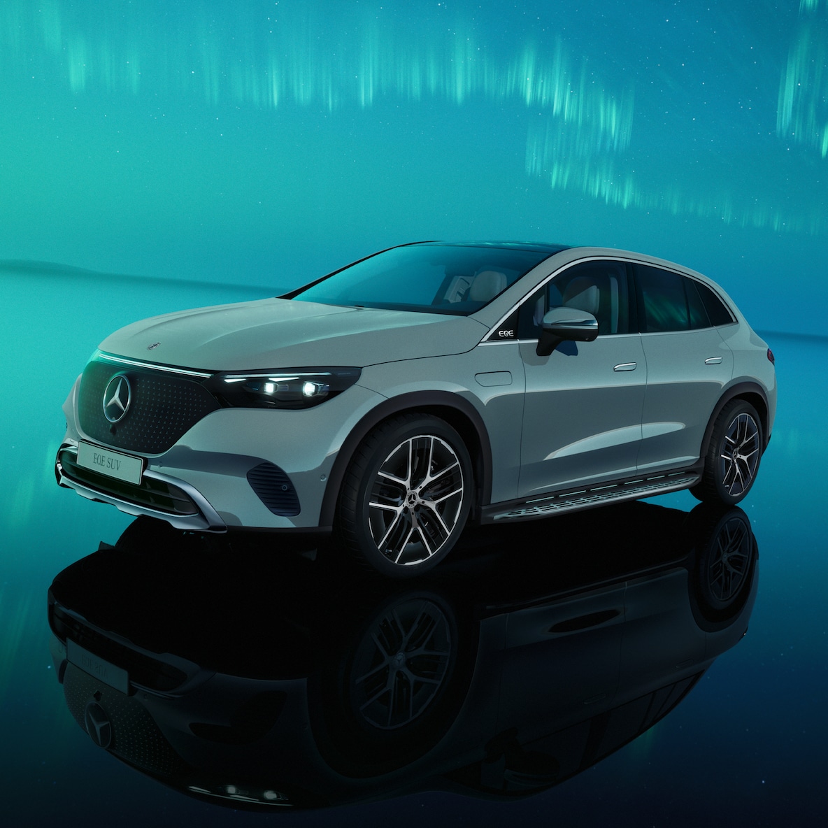 Exteriorul modelului Mercedes-Benz EQE SUV.