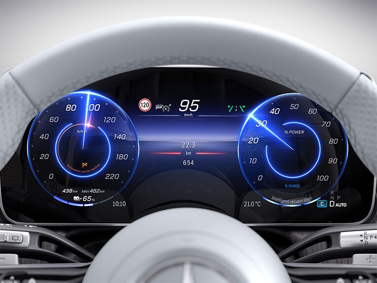 Asistentul ECO în noul model EQS SUV de la Mercedes-Benz.