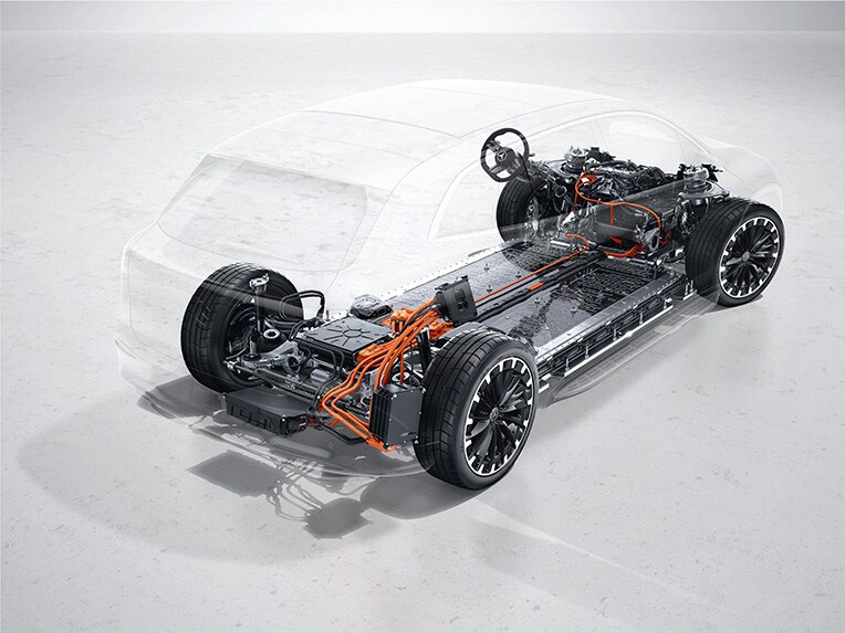 Un motiv tehnic al modelului EQS SUV de la Mercedes-Benz.