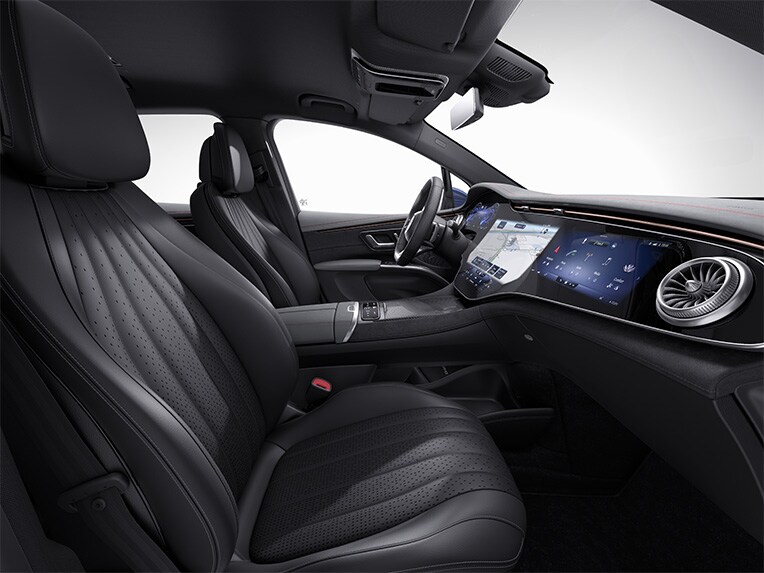 Habitaclul modelului EQS SUV cu AMG Line.