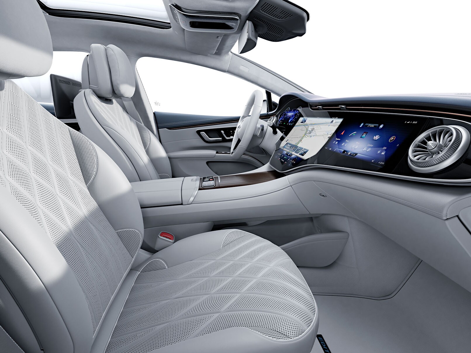 Linia Electric Art în interiorul modelului EQS Limuzină.