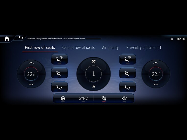 Climatizare automată THERMOTRONIC în modelul Clasa G complet electric de la Mercedes-Benz.