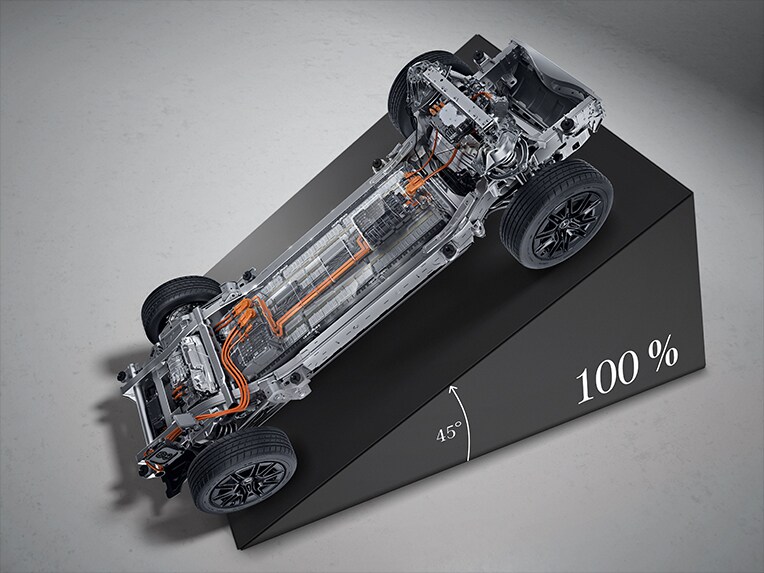 Capacitatea maximă de urcare a modelului Clasa G complet electric de la Mercedes-Benz.