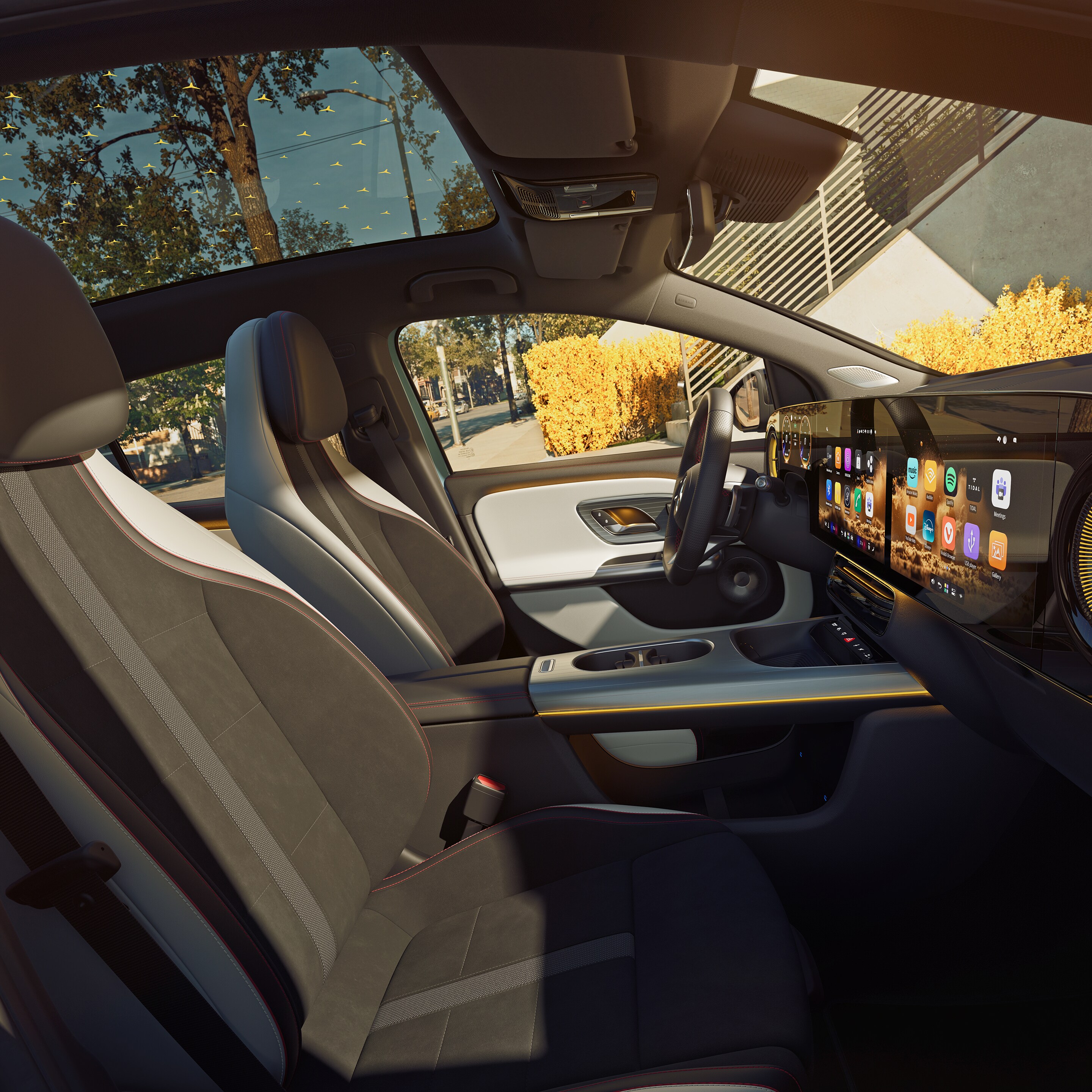 Interiorul noului GLA de la Mercedes-Benz.
