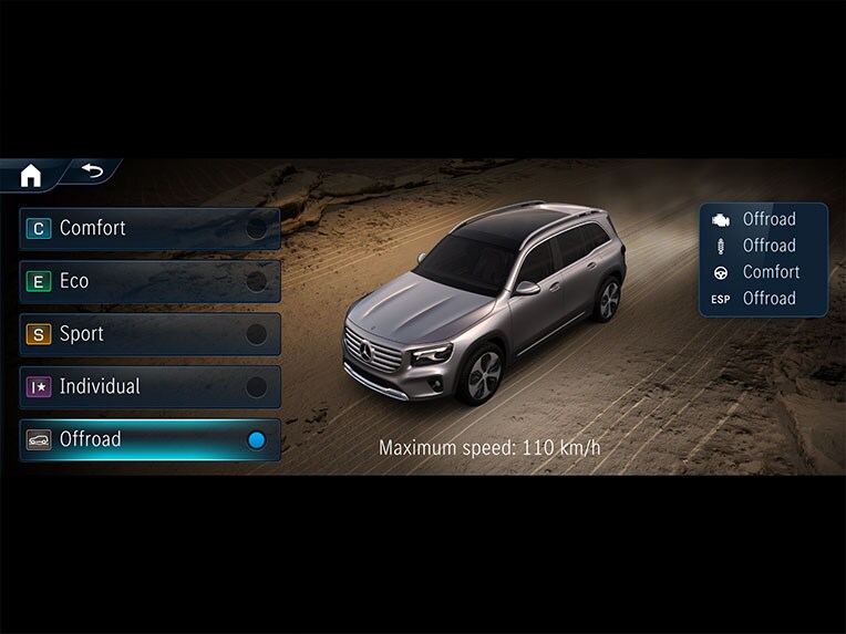 Pachetul sistem tehnic Offroad din noul model Mercedes-Benz GLB.