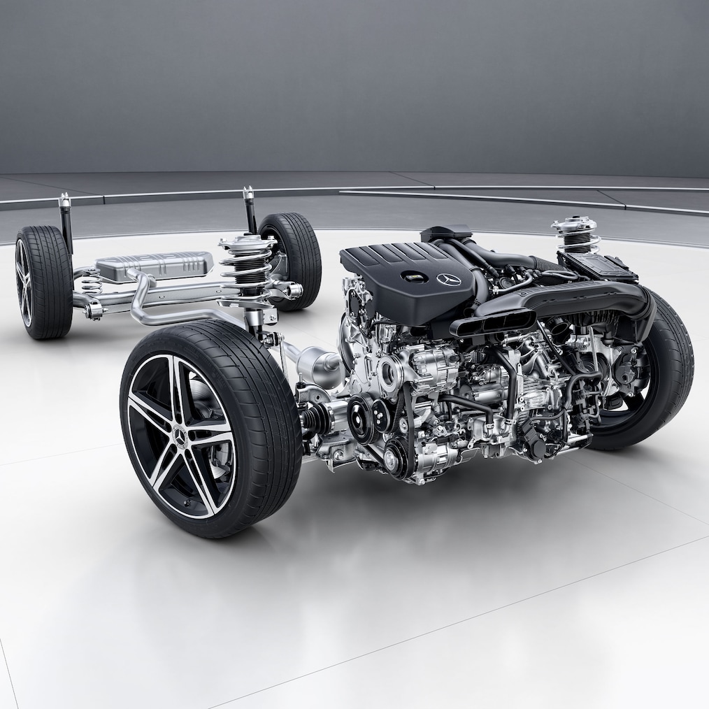  Suspensia confort a modelului Mercedes-Benz GLB.