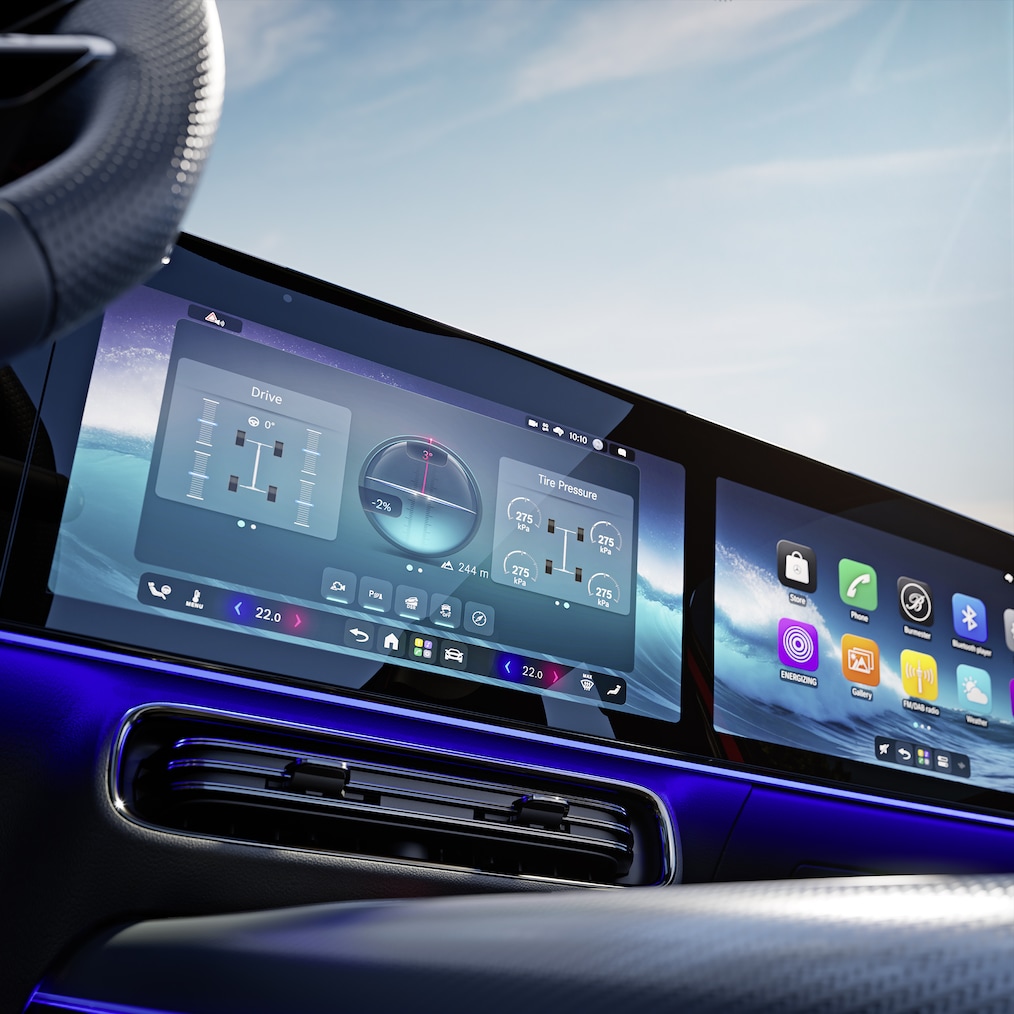 Programul de rulare Terrain din noul model GLB de la Mercedes-Benz.