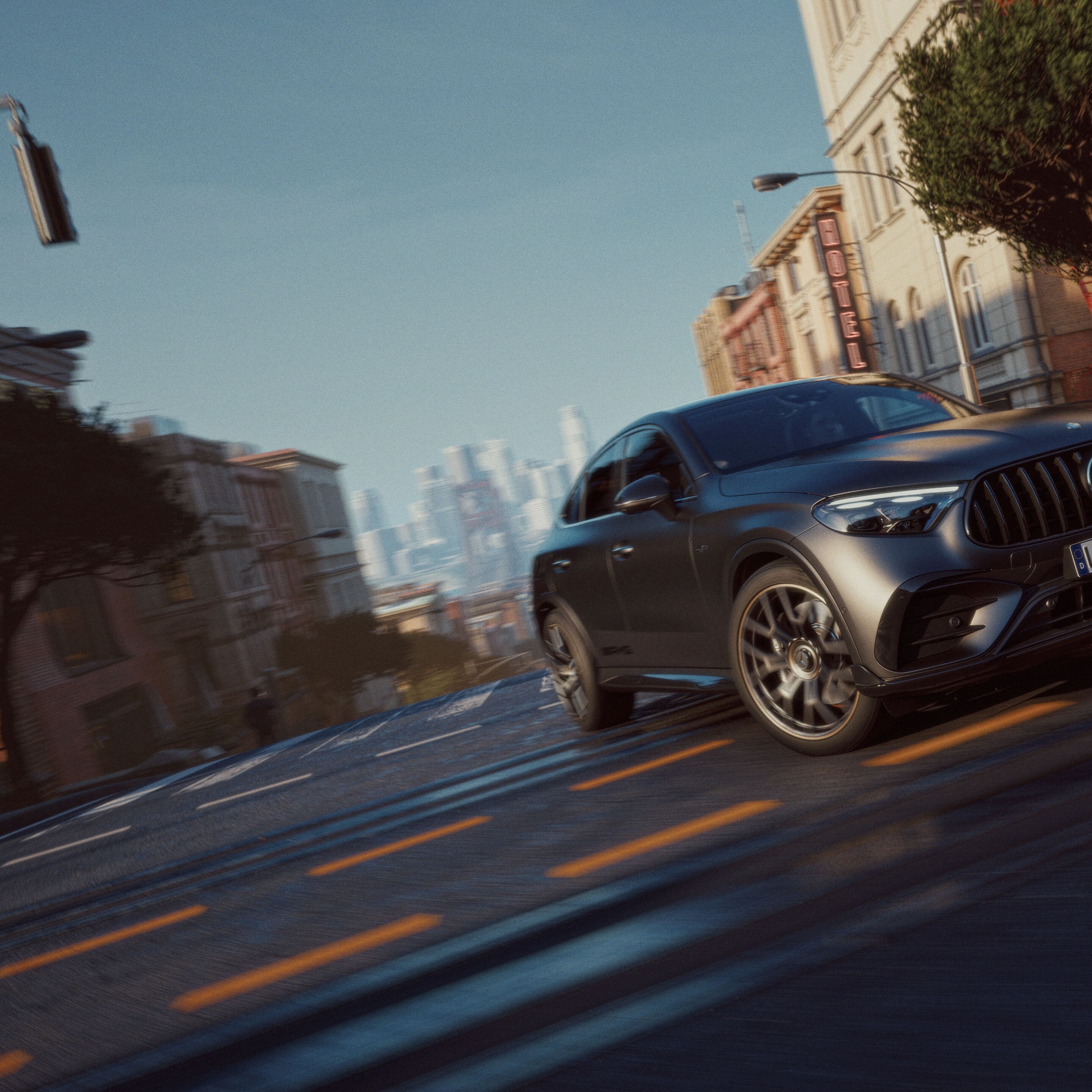 Exteriorul noului Mercedes-AMG GLC Coupé.