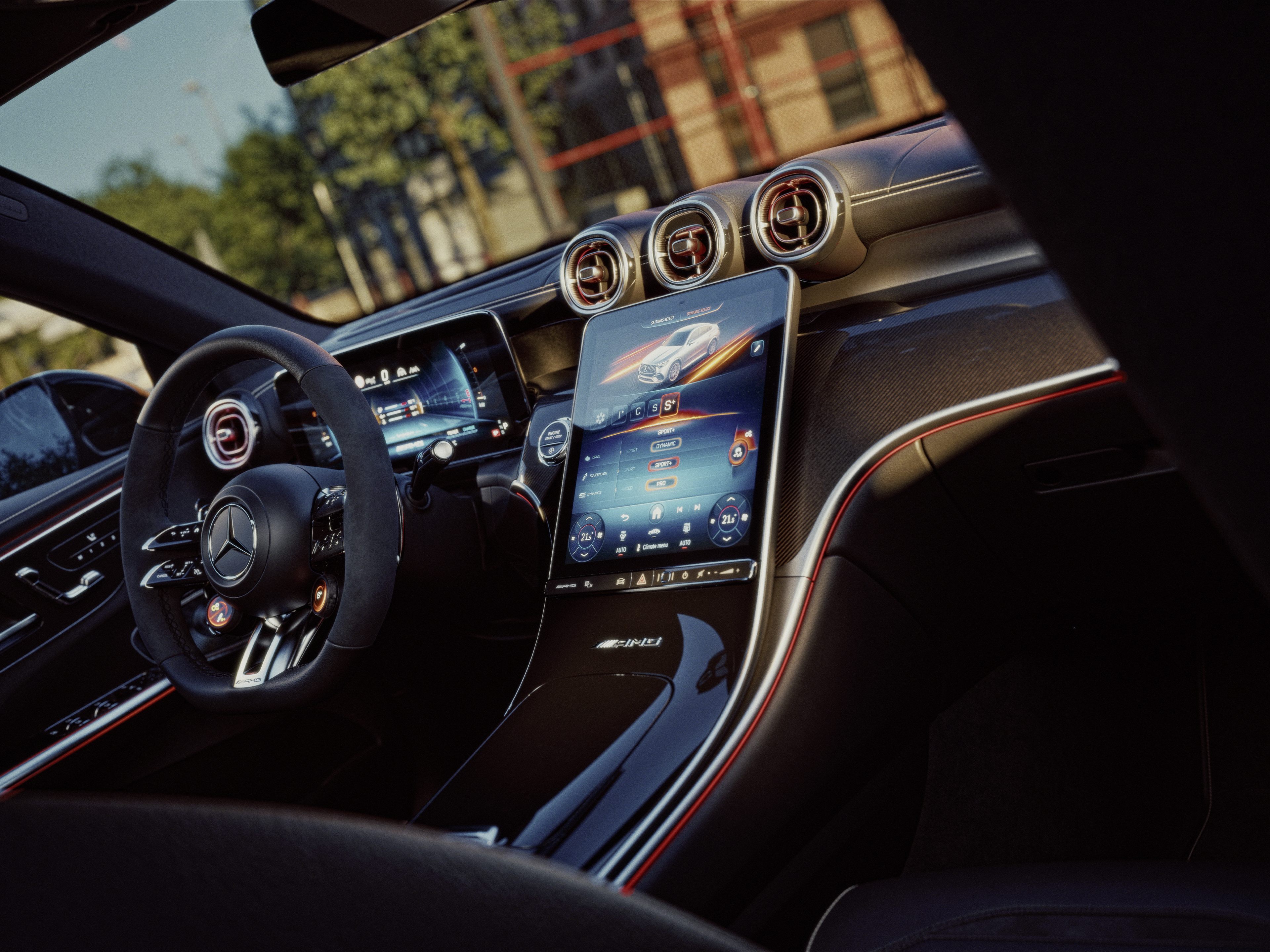 Interior | GLC | Mercedes-AMG Interiorul noului Mercedes-AMG GLC Coupé.