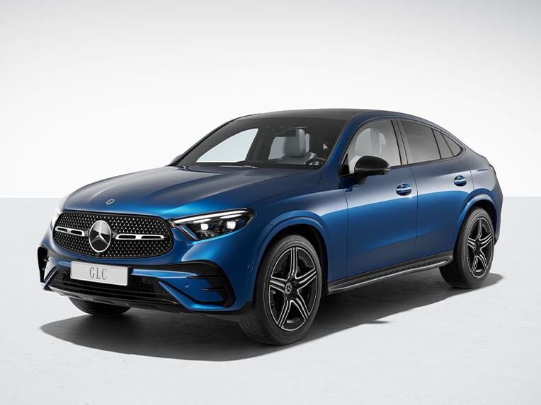Modelul Mercedes-Benz GLC Coupé cu linia de echipare AMG Line, precum și pachetul Night.