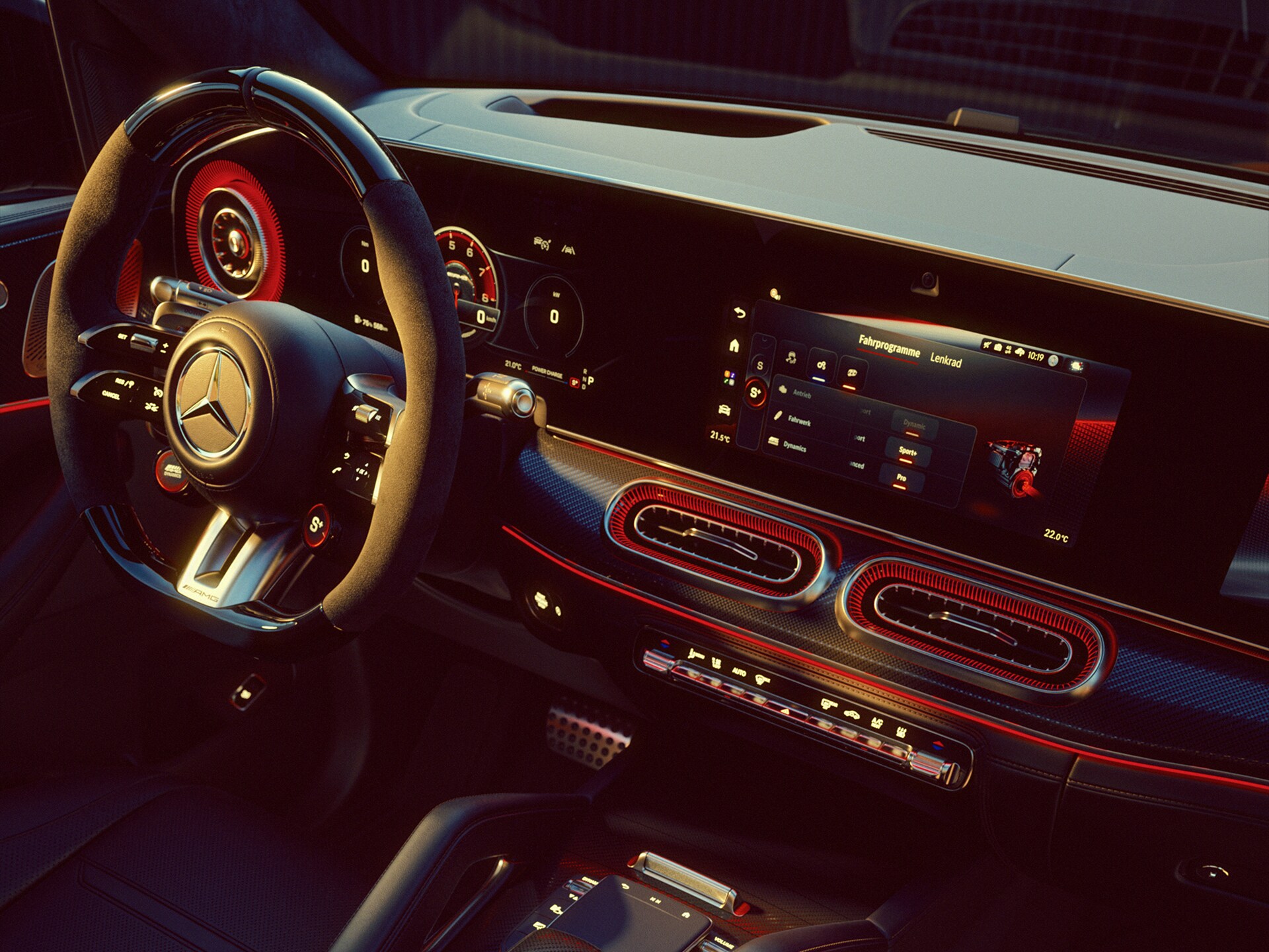 Noul design interior al modelului Mercedes-AMG GLE 63 S Coupé.