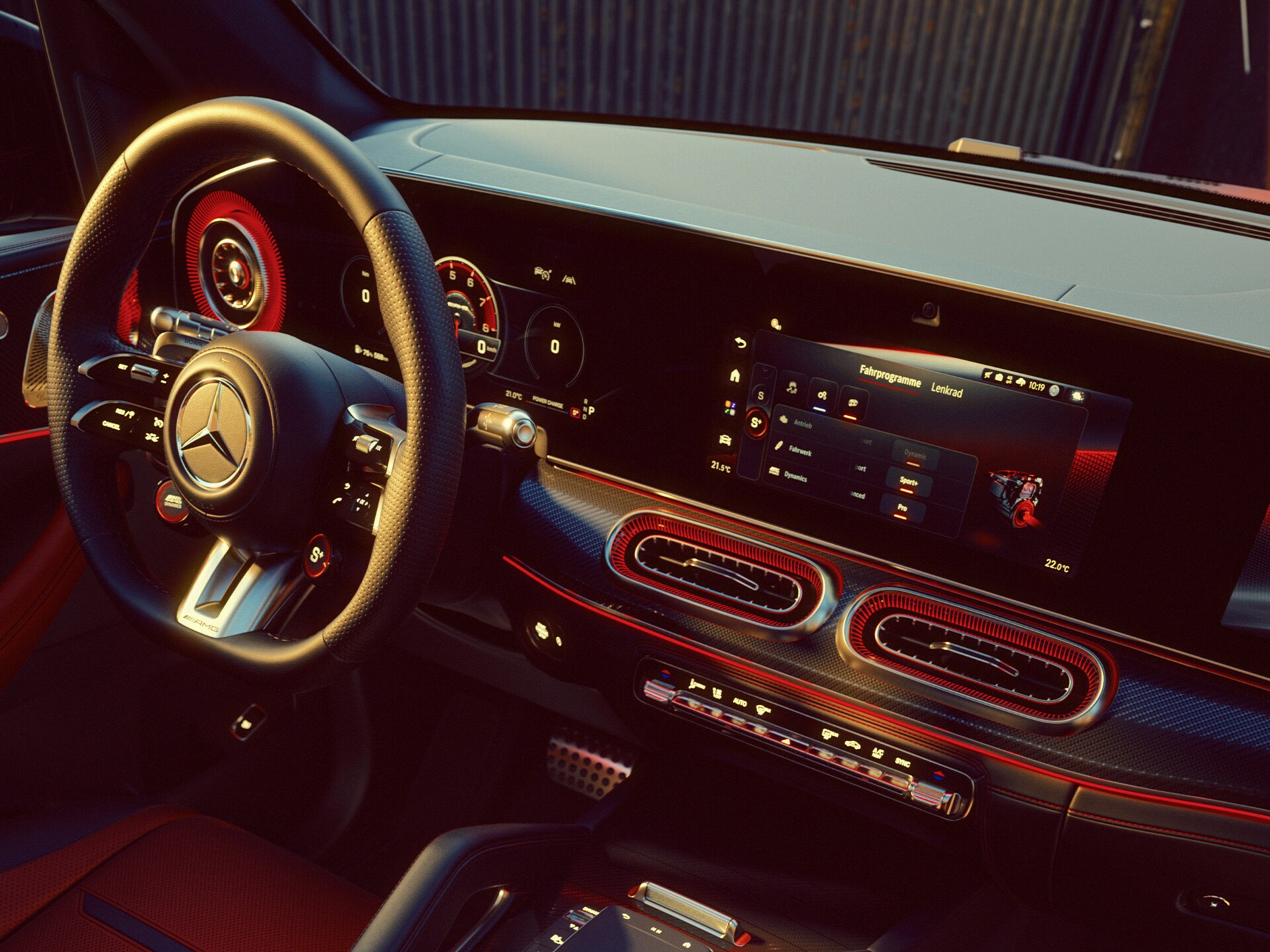 Volanul AMG Performance din modelul Mercedes-AMG GLE 63 S SUV.