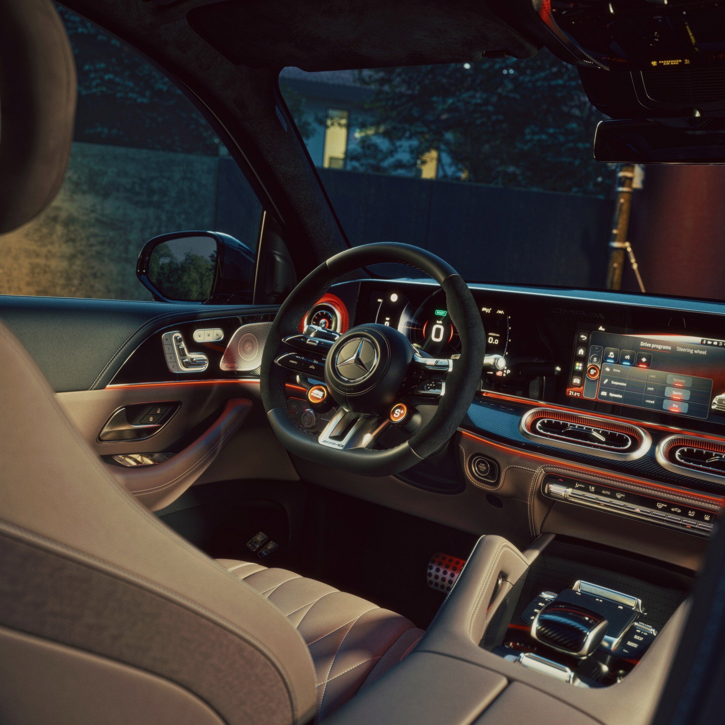 Interiorul noului model Mercedes-AMG GLE.