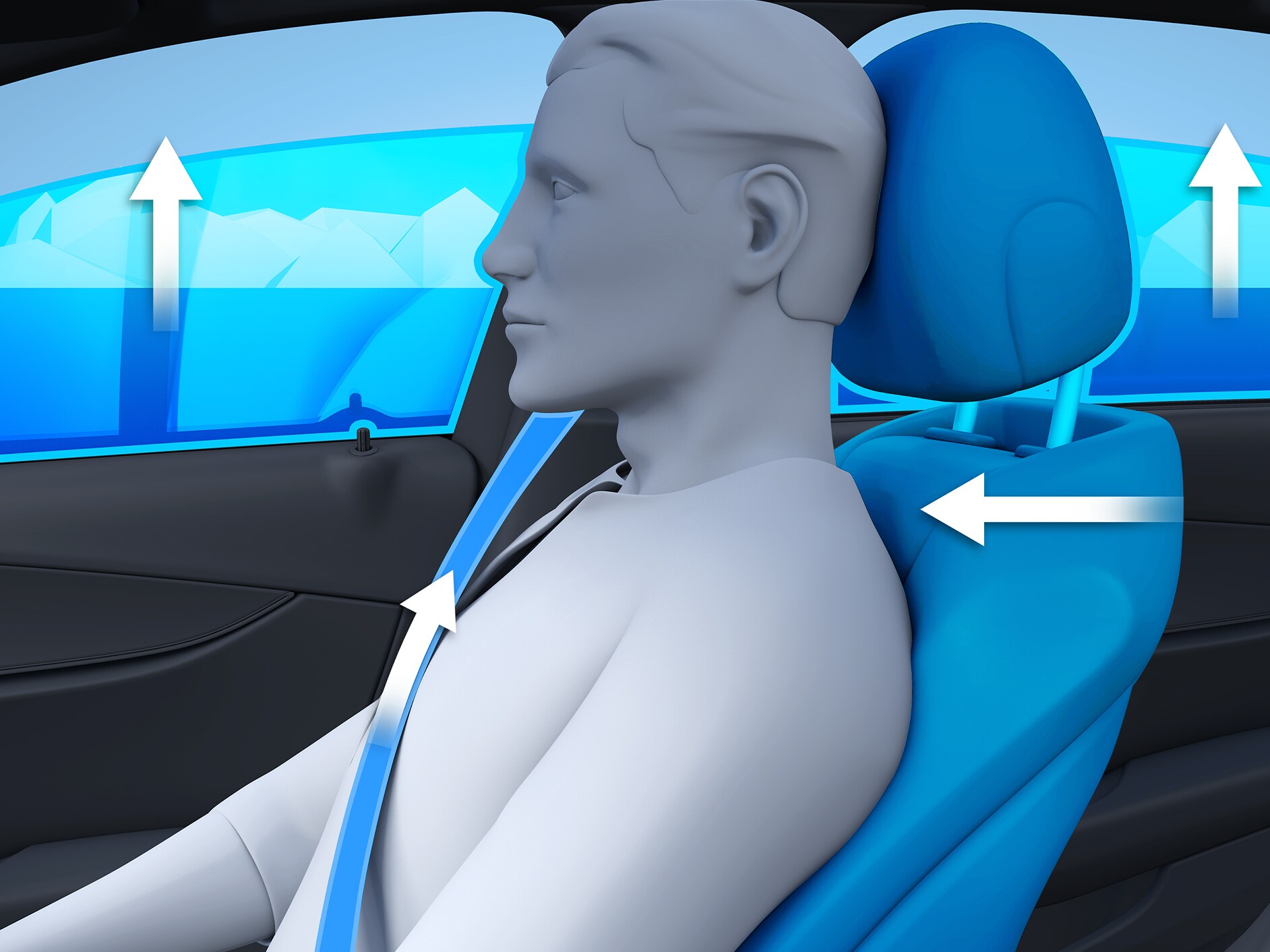 Sistemul PRE-SAFE® System al noului model GLS de la Mercedes-Benz.