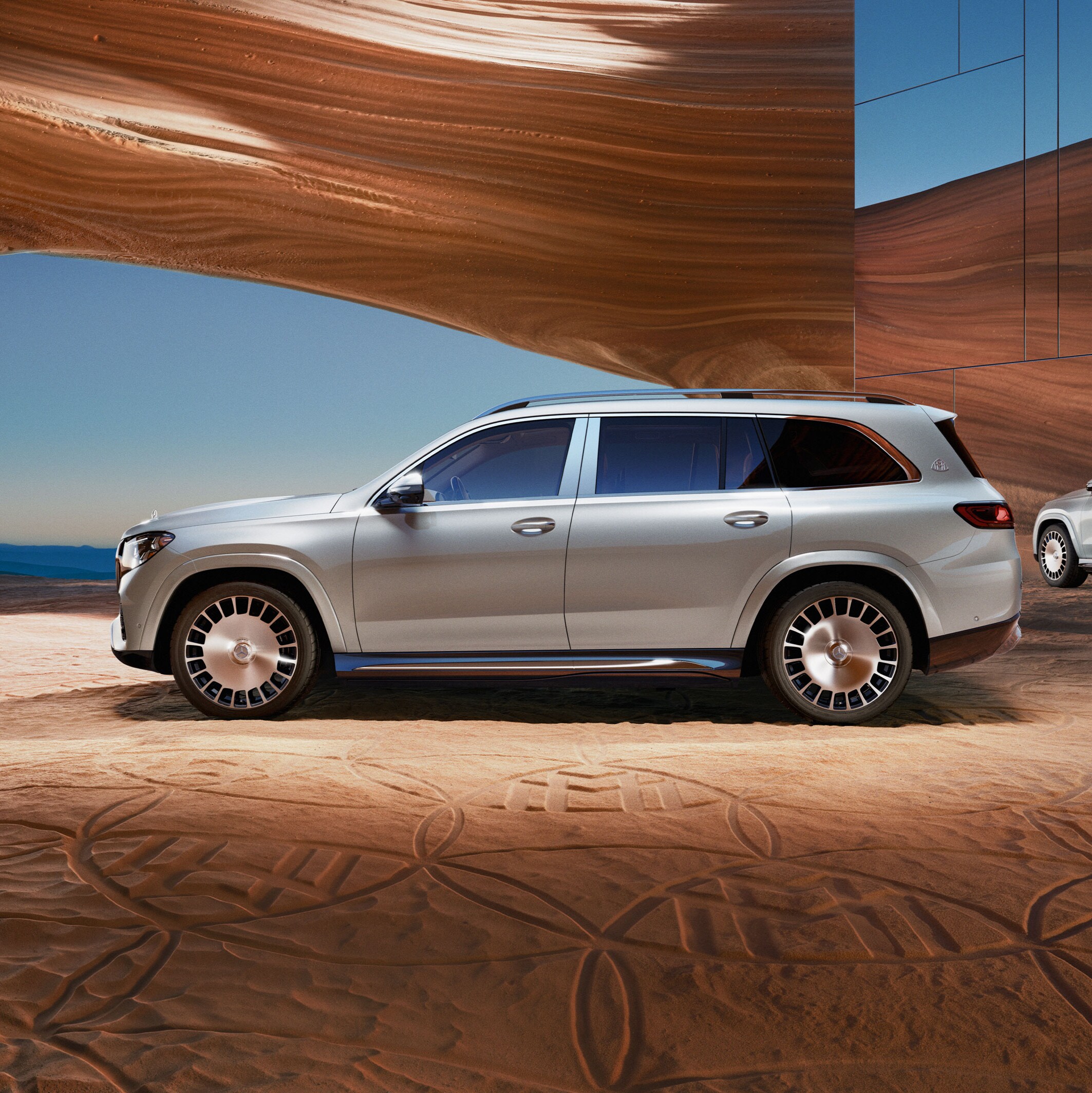 Exteriorul modelului GLS de la Mercedes-Maybach.