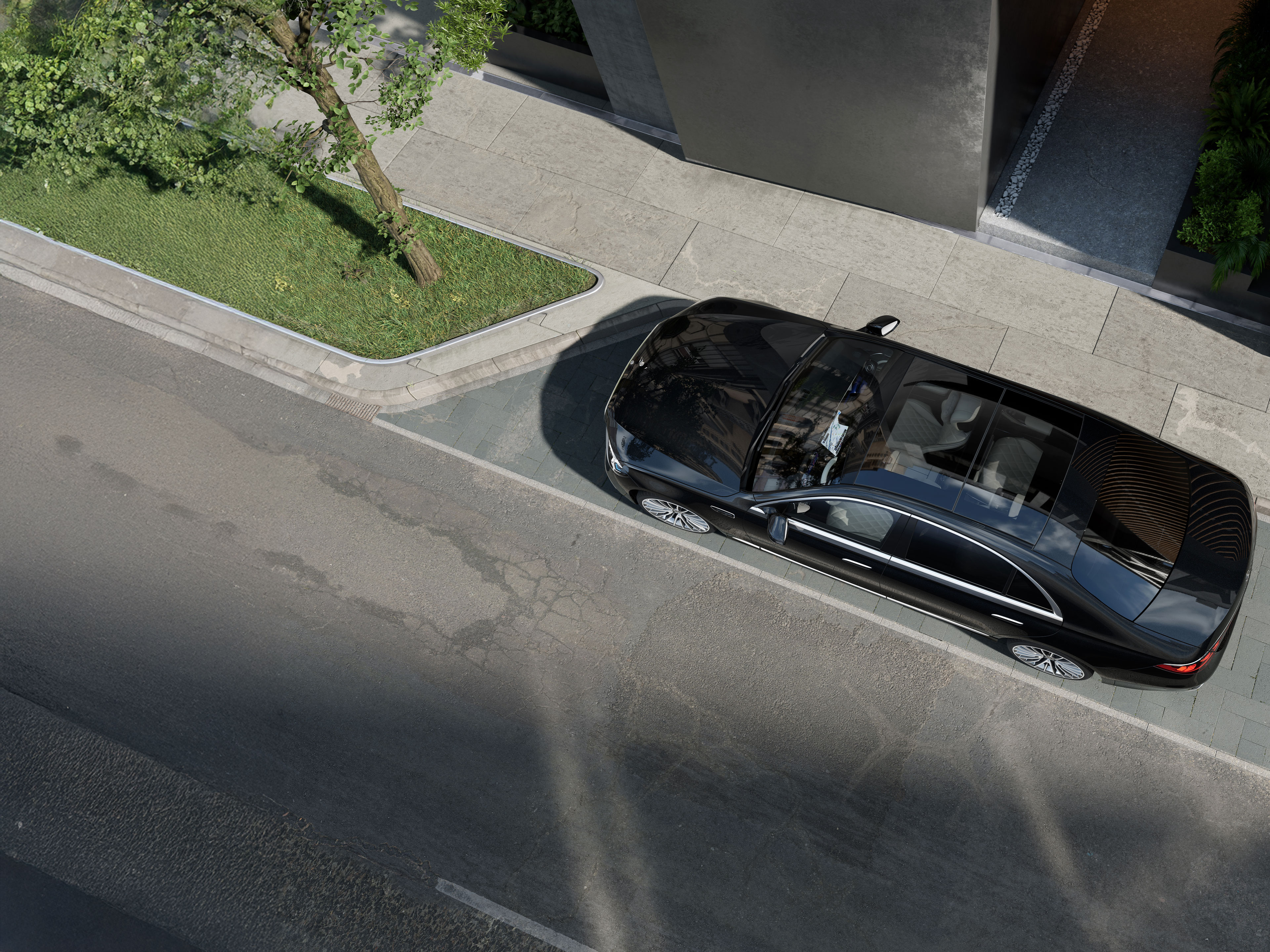 Exterior | Clasa S limuzină | Mercedes-Benz Exteriorul Clasei S limuzină lungă de la Mercedes-Benz.