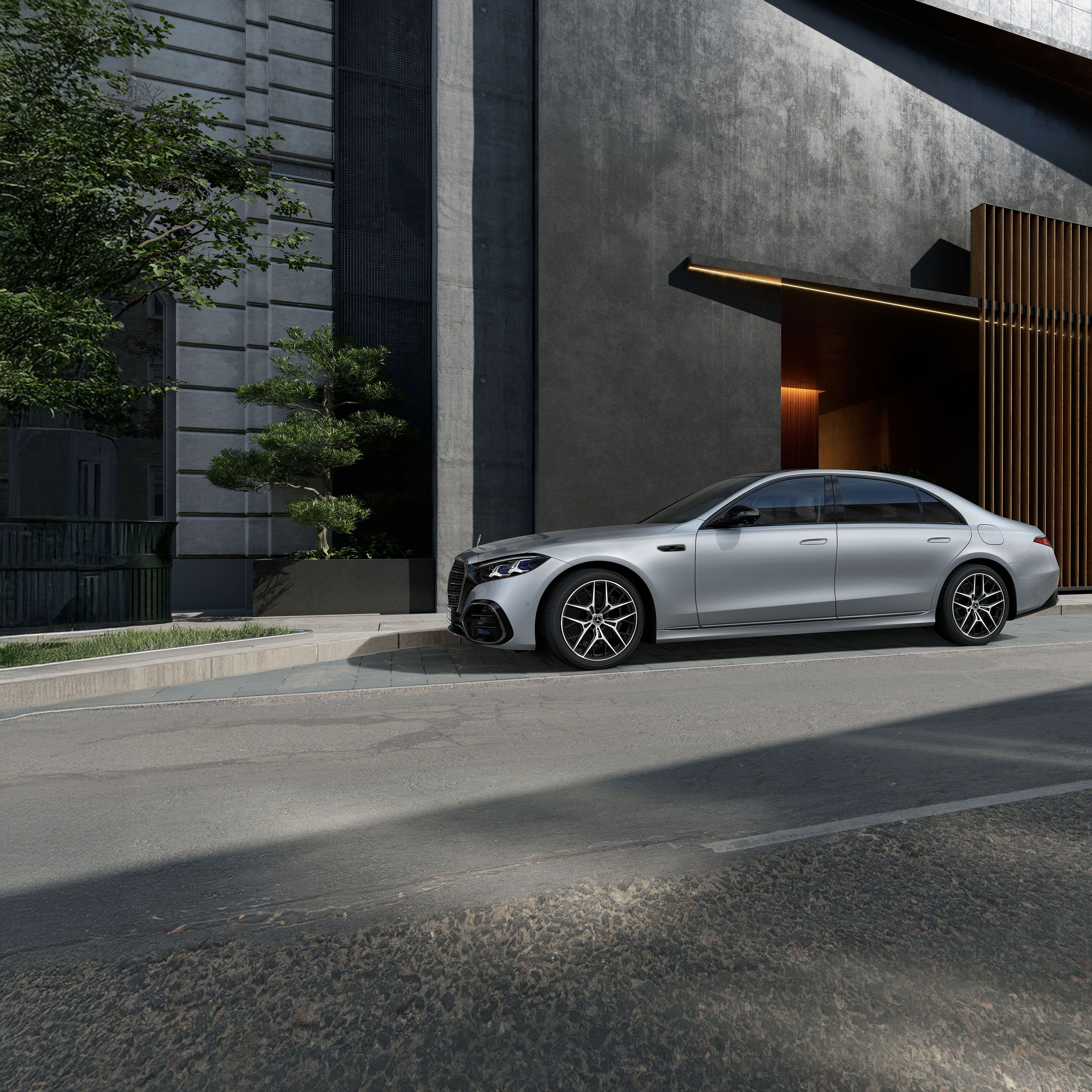 Clasa S limuzină | Mercedes-Benz Noua Clasă S limuzină lungă de la Mercedes-Benz, dintr-o perspectivă laterală.