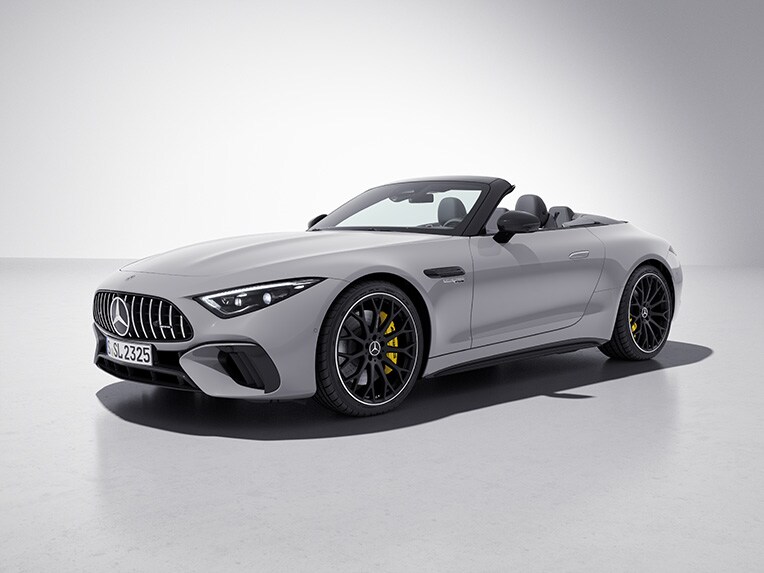 Exteriorul modelului Mercedes-AMG SL Roadster cu pachet AMG Night.