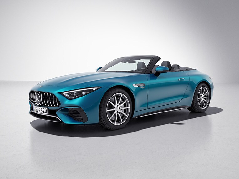 Exteriorul modelului Mercedes-AMG SL Roadster cu pachet V8 Styling pentru exterior