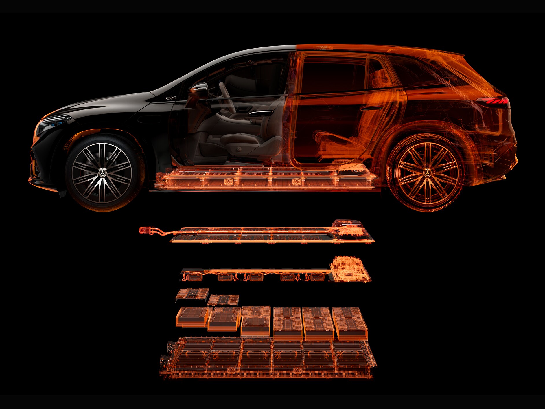 Siguranță la încărcare pentru EQE limuzină de la Mercedes-Benz.