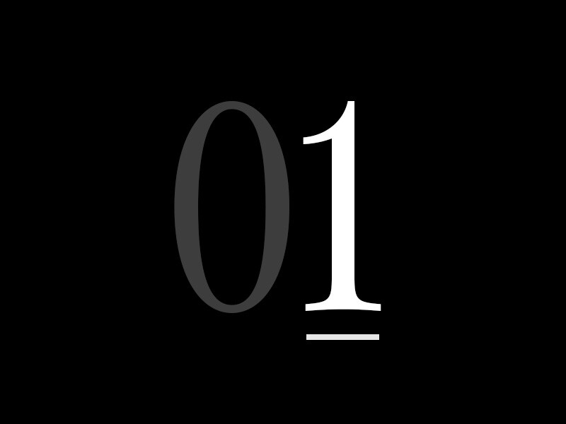 Un mare număr „01”.