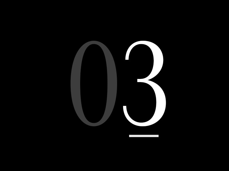 Un mare număr „03”.