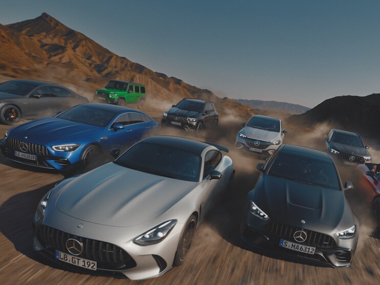 Gama de modele Mercedes-AMG în deșert