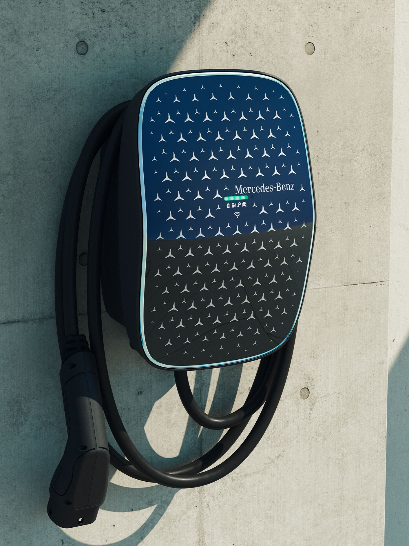 Mercedes-Benz Wallbox bazat pe principiile de design ale Mercedes-Benz.