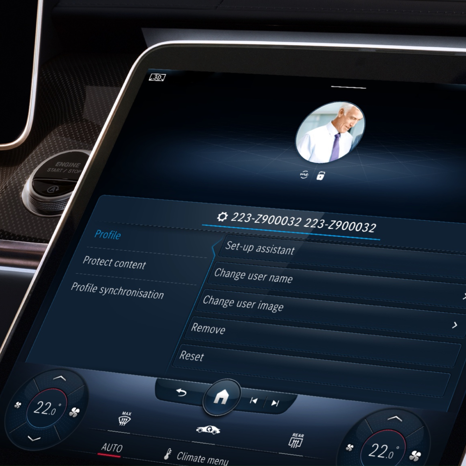 Personalizare | Pachet Excellence | Mercedes-Benz Pe display-ul sistemului multimedia MBUX este creat un profil personal cu extraopțiunea digitală Personalizare.
