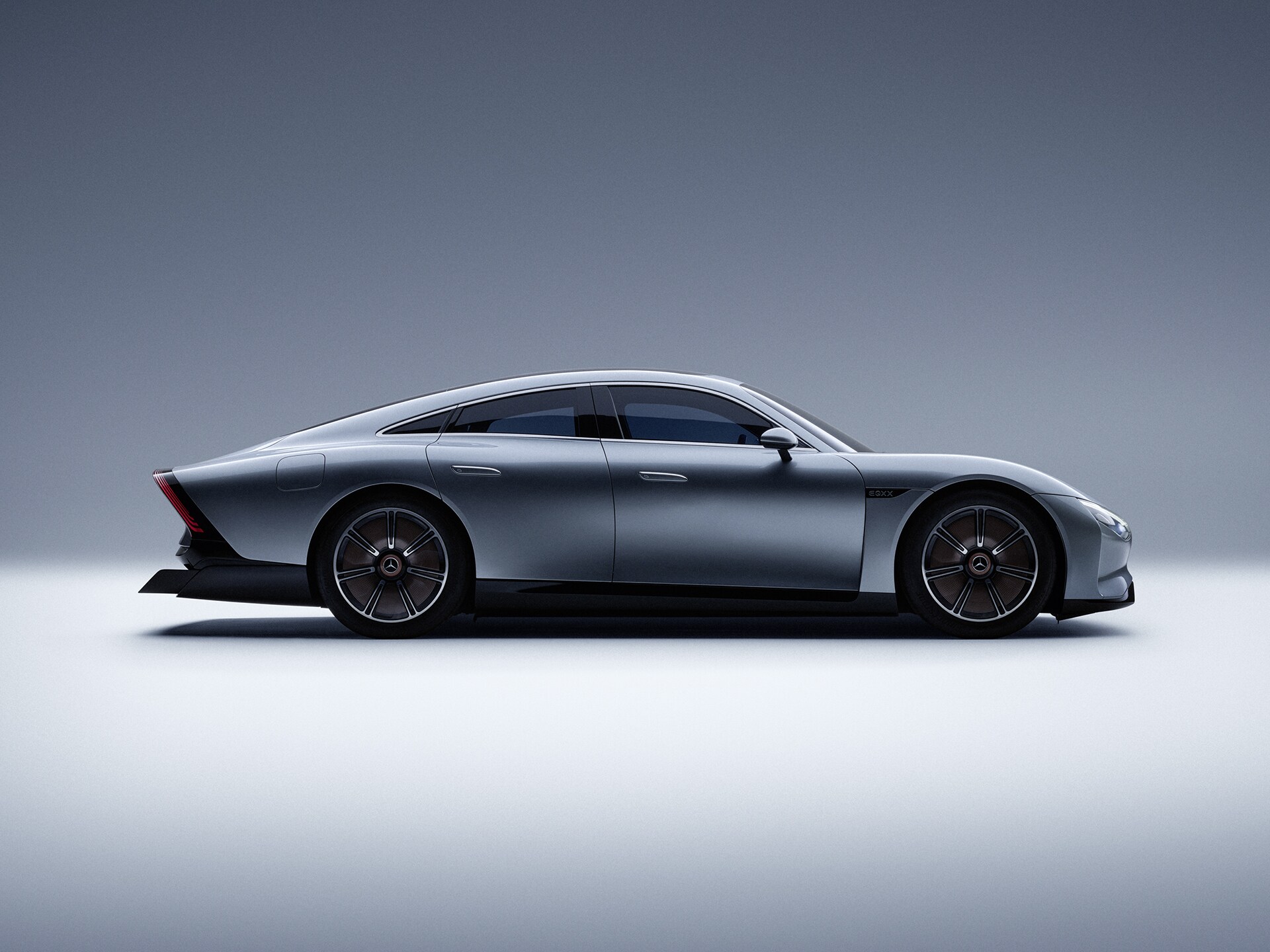 Perspectivă laterală a unui prototip Mercedes-Benz.