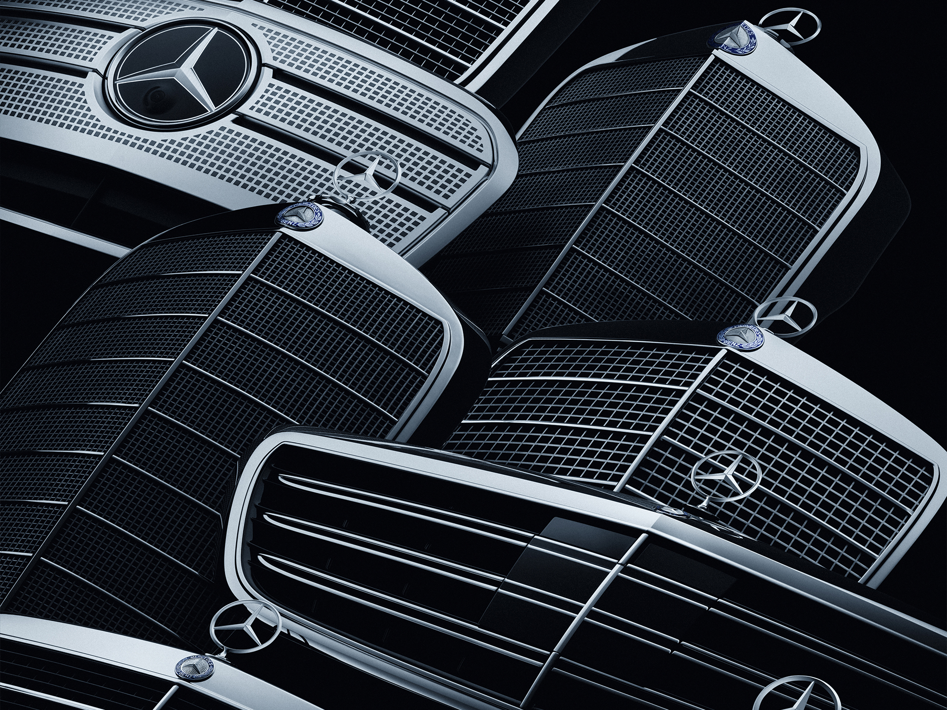 Calitate | Mercedes-Benz Colecția de grile frontale Mercedes-Benz.